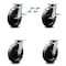 Service Caster 8 Inch Kingpinless Phenolic Wheel Caster Swivel Locks 2 Brakes SCC, 4PK SCC-KP30S820-PHR-SLB-BSL-2-BSL-2 - alternate 1